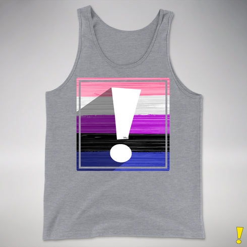Genderfluid Pride Flag Exclamation Point Premium Tank Top